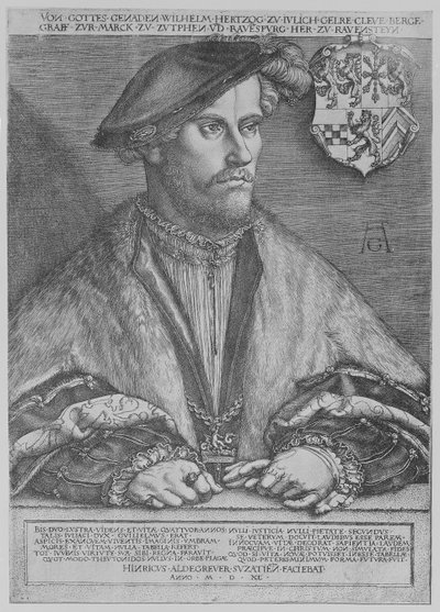 Hertog Willem V van Kleef, 1540 door Heinrich Aldegrever